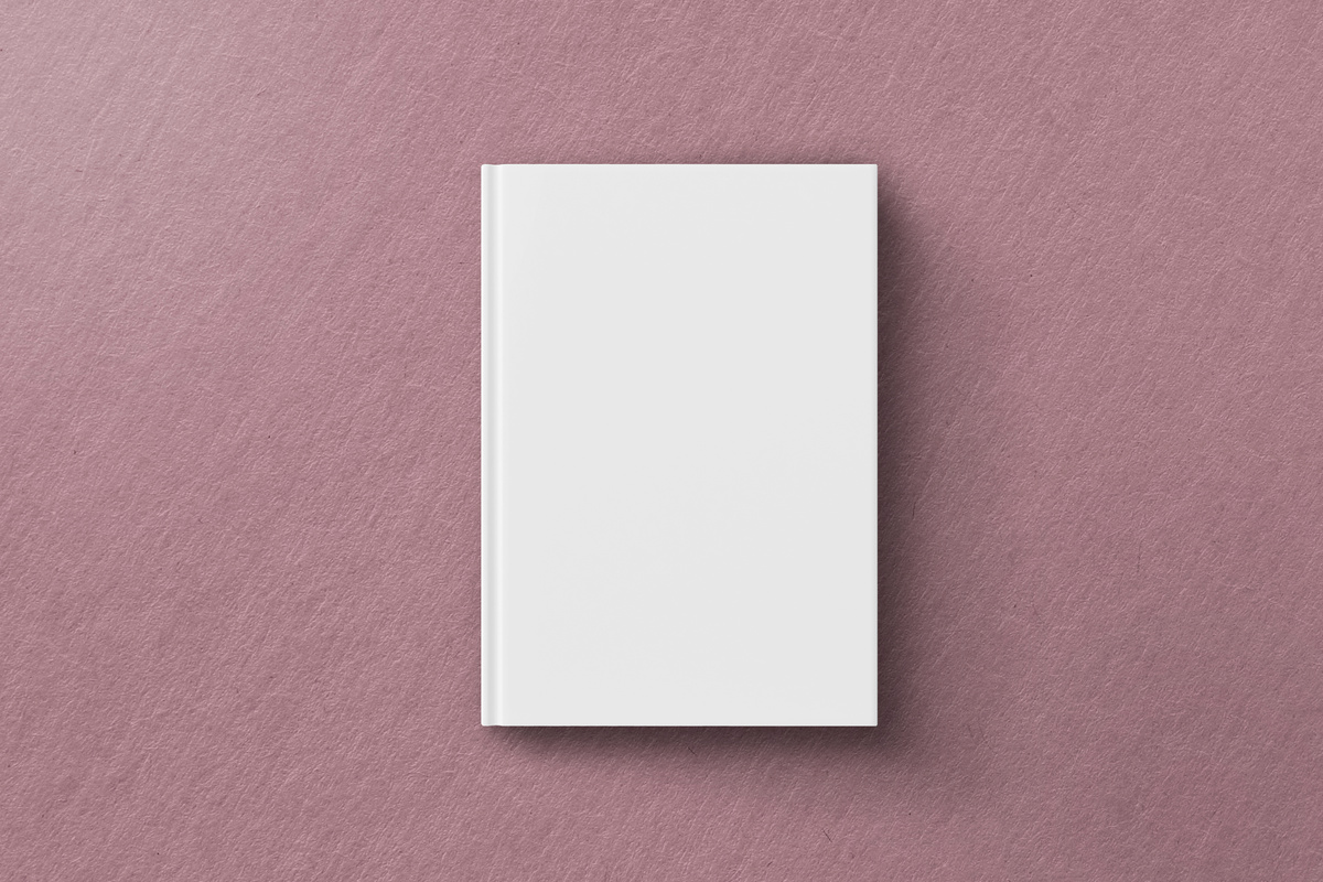 Blank Book Cover on Paper Texture Background