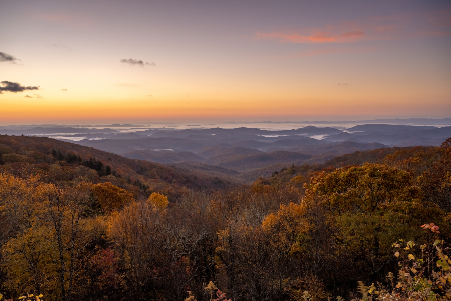 View from Grandfather Mountain in North Carolina 